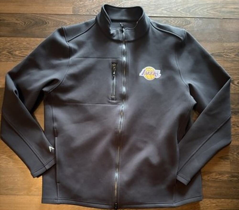 New Antigua Objection Lakers Black Full-Zip Jacket L